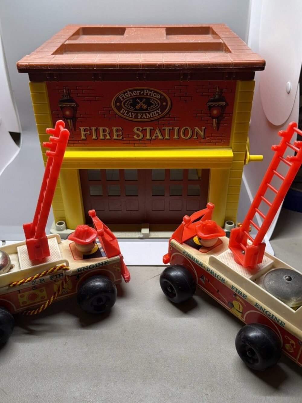1968 Fisher-Price "Play Family" Fire Station (#923) first-edition release